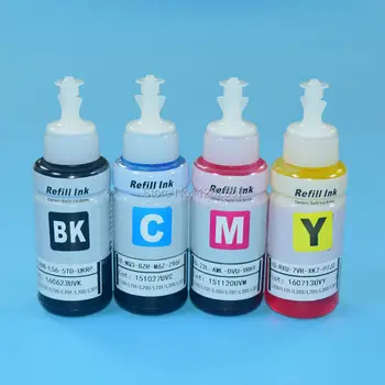 

4PCS 70ML T6721-T6724 Bulk Dye ink Refill kits For Epson L301 L303 L351 L358 L551 L558 L355 L1300 Printer With Refill ID Number