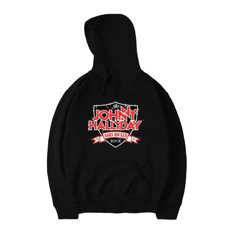 

2019 Johnny Hallyday Hoodies women/men winter fashion Hoodie Sweatshirt warm streetwear women Jacket Coat plus size Tracksuit
