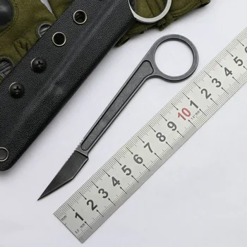 

TIGEND Small straight knife outdoor survival EDC tool camping hunting knife carving knife multi-function fruit knife