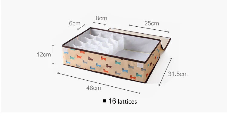 Jucesuper 13 16 полостей ящик для хранения нижнего белья галстук носки для хранения лифчиков органайзер ящик с крышкой в спальне гостиной