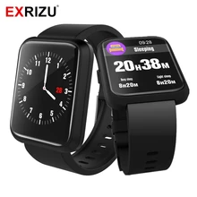 EXRIZU Смарт-часы браслет HD цветной экран мониторинг сердечного ритма кровяное давление кислородный трекер активности для Android iOS