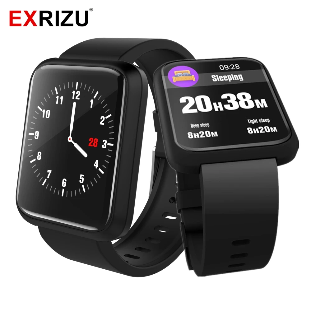 

EXRIZU Smart Watch Band Bracelet HD Color Screen Heart Rate Monitoring Blood Pressure Oxygen Activity Tracker for Android iOS
