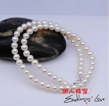 

Fashion Charm Trendy Latest Costume Jewelry ,6-7mm Pearl Necklace Traditional Style+Free Shipping