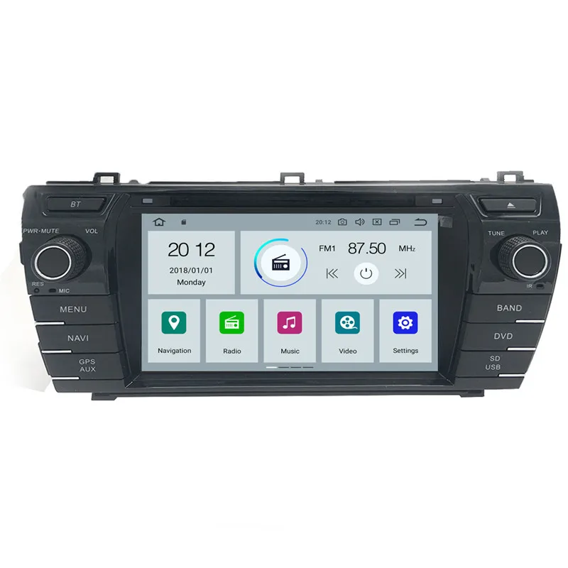 Автомобильный мультимедийный плеер Android 9 0 ОЗУ 4 Гб 2 Din для Toyota Corolla 2013 2014 2015 2016 DVD