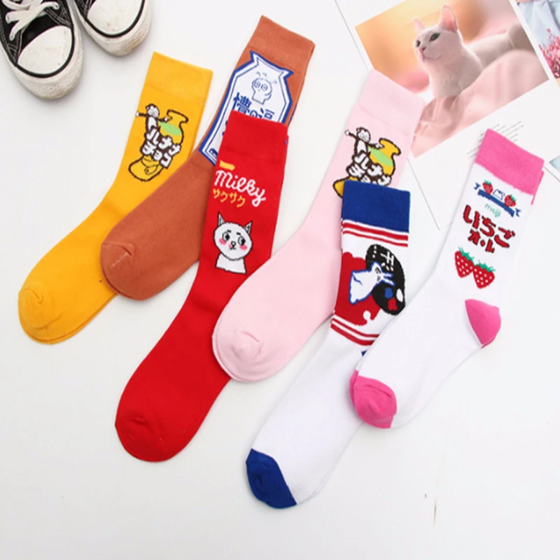 SP& CITY/милые хлопковые короткие носки с изображением животных для девочек женские японские хлопковые носки Kawaii Harajuku повседневные носки с забавным рисунком