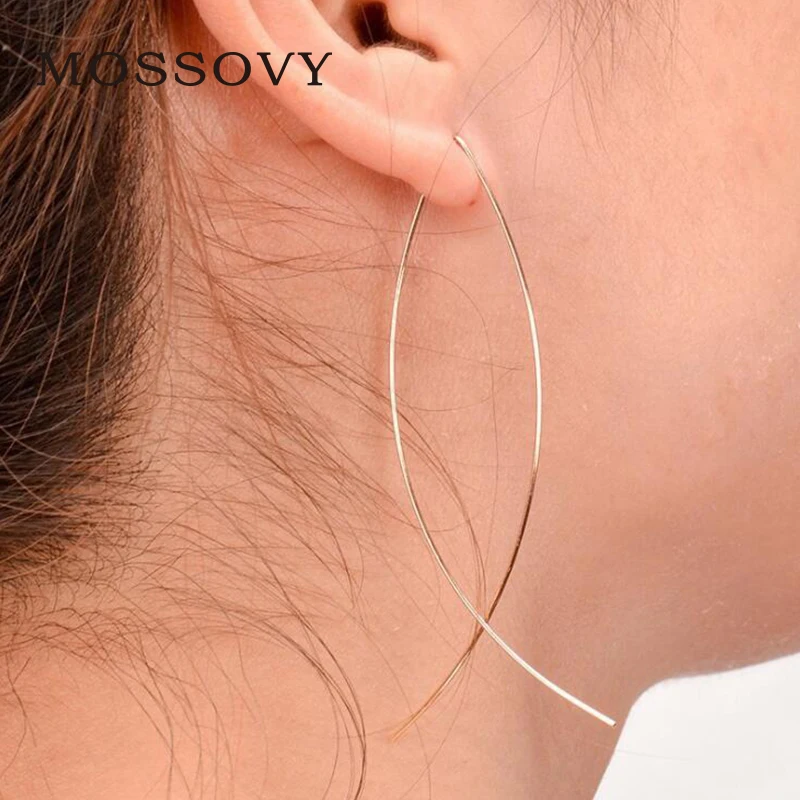 

Mossovy Fish Silver Gold Earrings for Women Statement Earings Fashion Jewelry Aretes De Mujer Boucle D'oreille Women Accessories