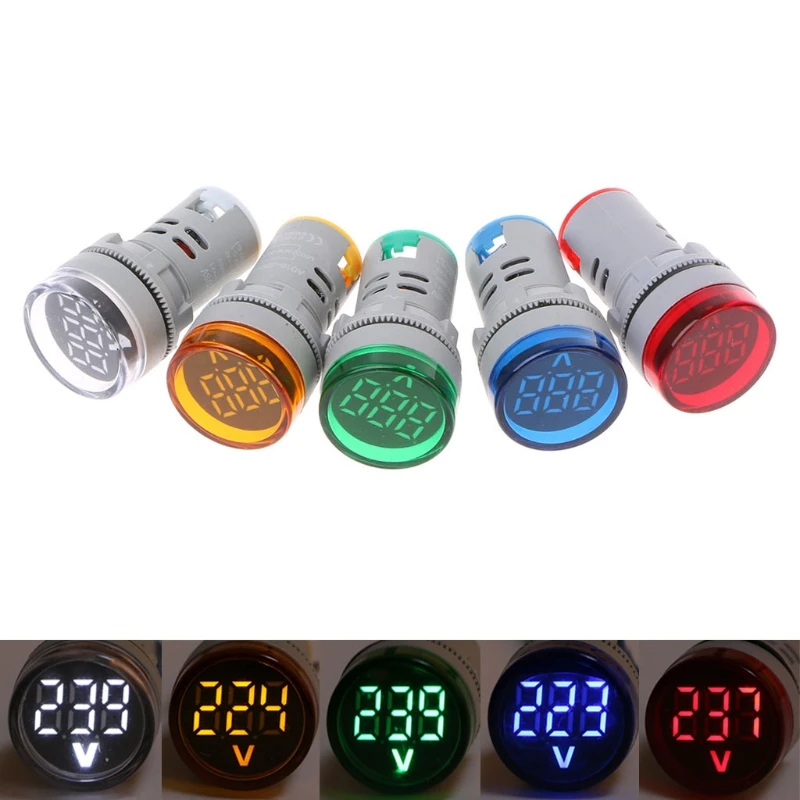 

AC 60-500V 22mm Digital Voltmeter Voltage Gauge Monitor Indicator Signal Lights