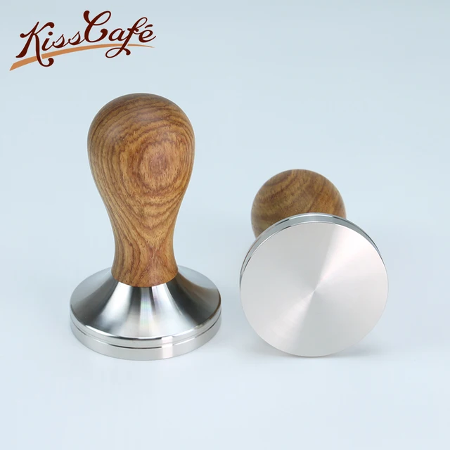 Best Offers Stainless Steel Base Dalbergia Odorifera Handle Tamper Coffee Powder Hammer 41/49/51/53/54/57/57.5/58/58.35mm Coffee Accessories