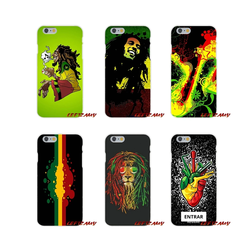 Bob Marleys Lion Rasta Reggae для iPhone X XR XS MAX 4 4S 5 5S 5C SE 6 6S 7 8 Plus Аксессуары чехлы телефонов |