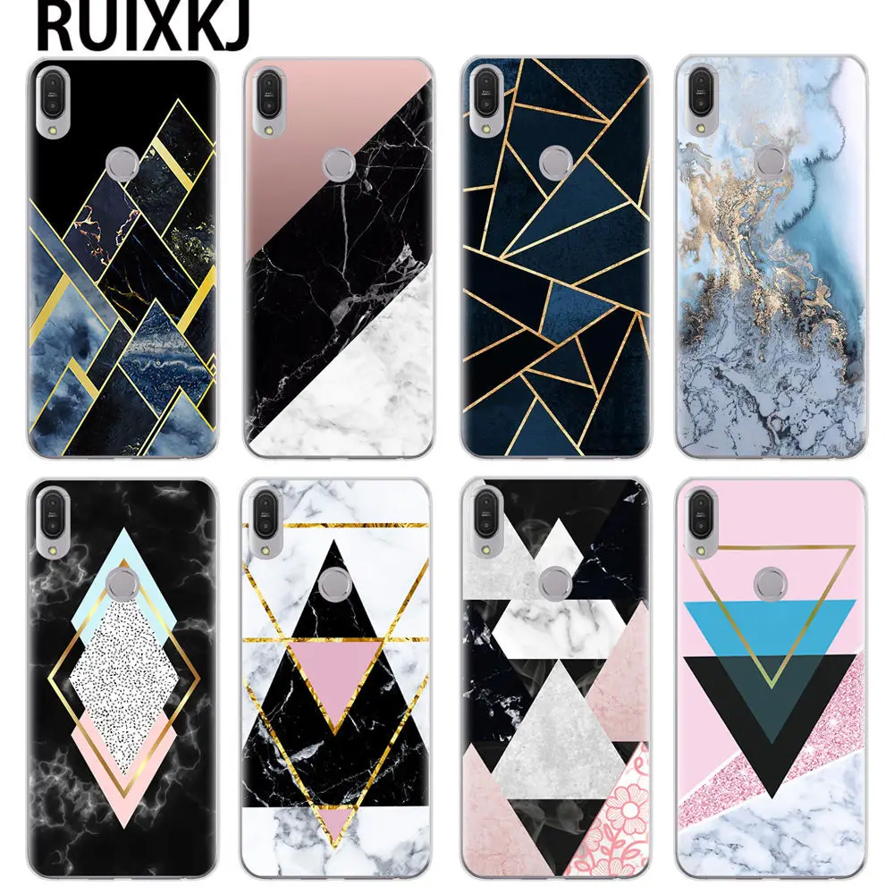 

For ASUS Zenfone Max Pro M1 ZB601KL Case 3D Emboss Geometric Marble Soft Silicone Case for ASUS Zenfone Max Pro M1 ZB602KL Cover
