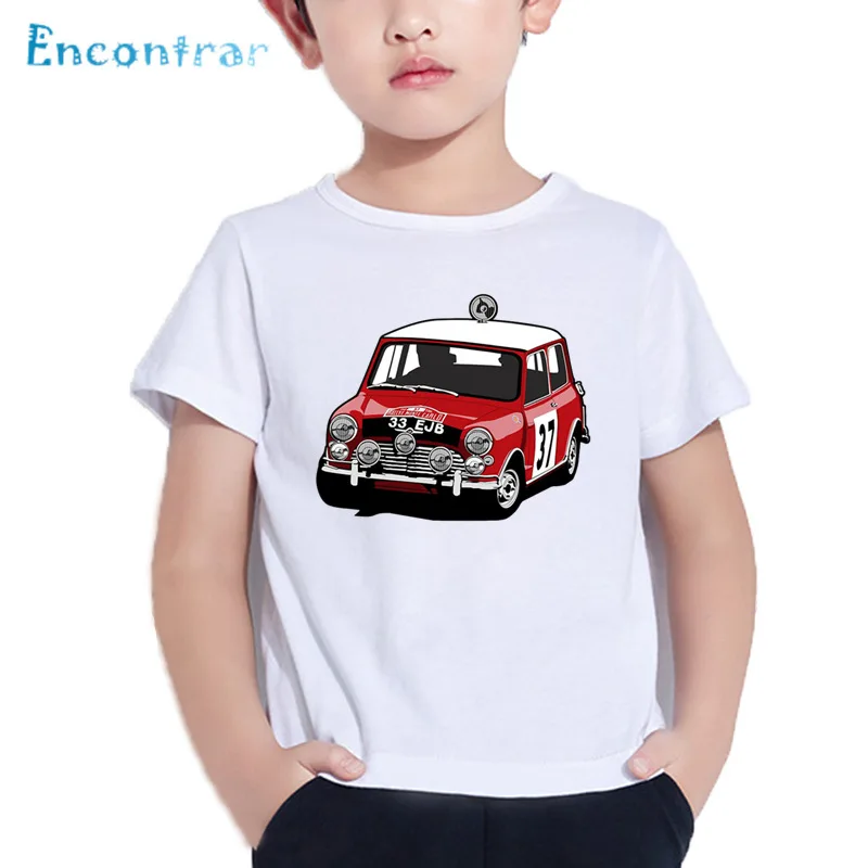 Детская футболка с принтом Paddy Hopkirk Mini Cooper S летние топы короткими рукавами для