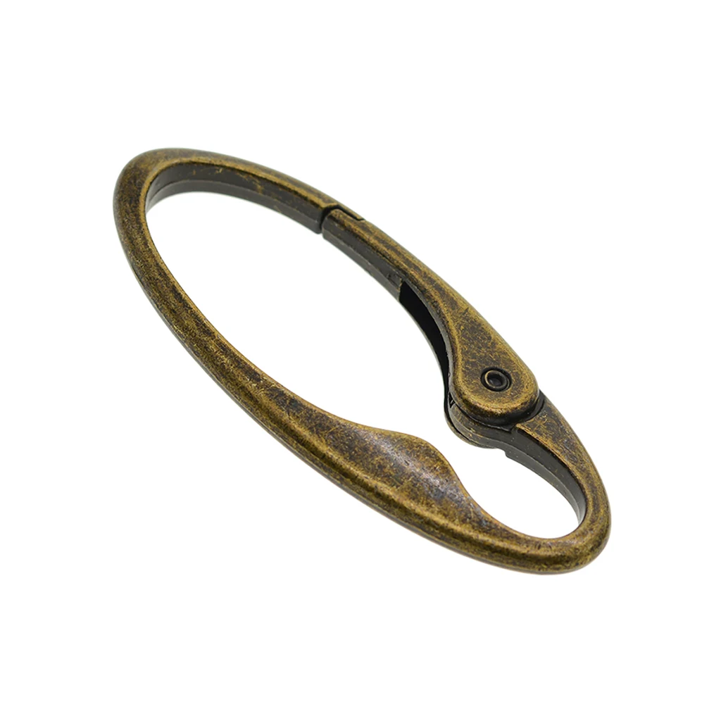 2pcs Antique Bronze Alloy Spring Carabiner Snap Hook Backpack Pocket Hanging Key Holder Key Chain Ring Car Key Holder 75x 25mm