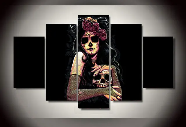 aliexpress : buy no framed printed day of the dead face group aliexpress : buy no framed printed day of the dead face group