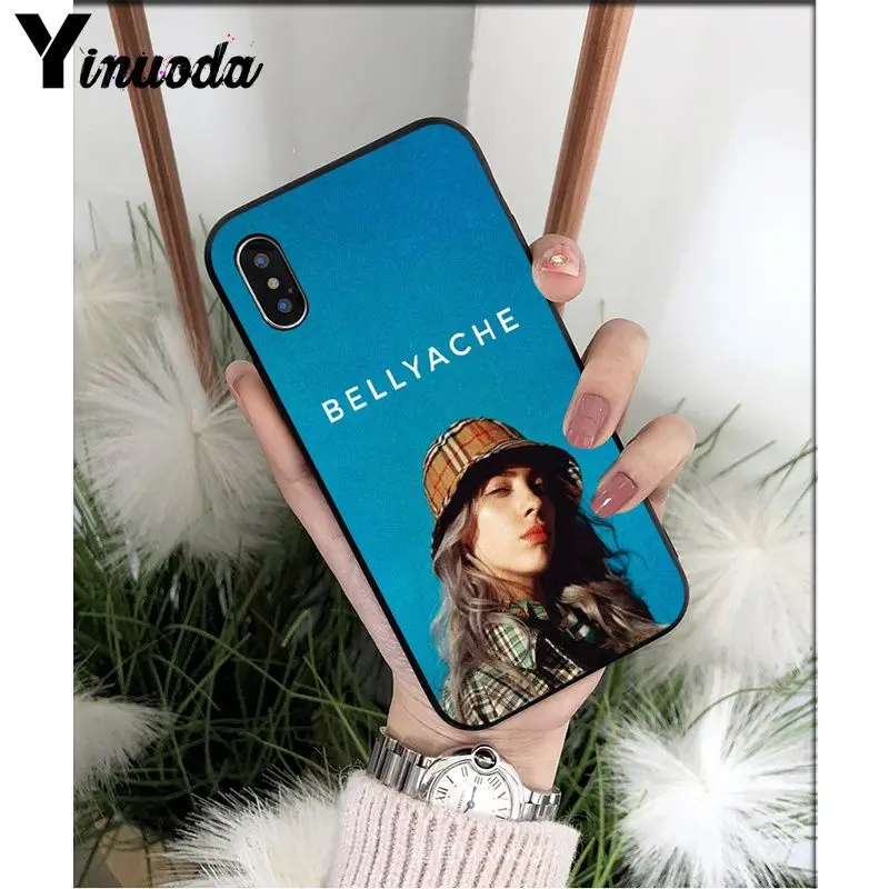 Yinuoda بيلي Eilish الساخن الموسيقى المغني ستار صور لينة جراب هاتف ل أبل فون 8 7 6 6 S زائد X XS ماكس 5 5 S SE XR الهواتف المحمولة
