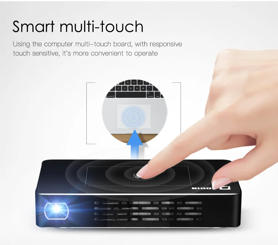 AODIN M9 mini Projector Smart Multi-touch screen1G+32G LED Portable Projectors DLP 300 lumen 5000mAh Battery HD Pocket Projector-03