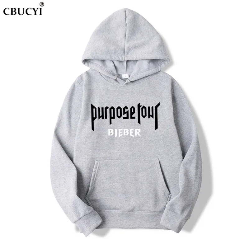 2019 New Winter Fleece Justin Bieber men and woman Hoodies & Sweatshirts Pure Cotton Single Men Hoodies Purpose Tour free delive