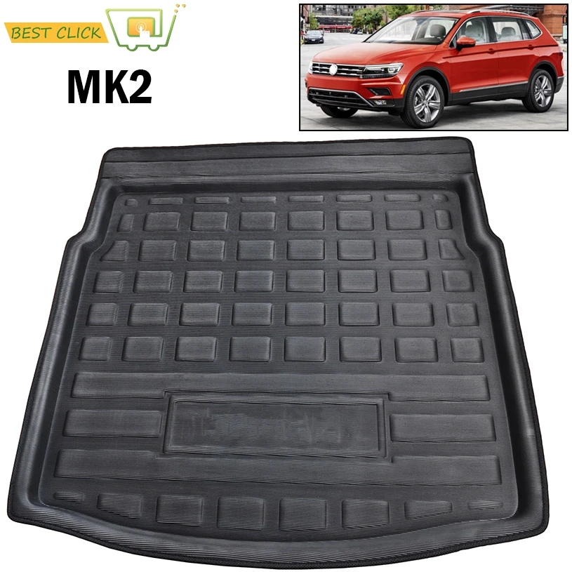 

Tailored Boot Liner Rear Trunk Cargo Mat Floor Tray Carpet Protector For VW Tiguan II MK2 Long Wheelbase versions 2016 2017 2018