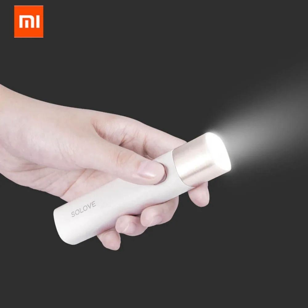 

Xiaomi SOLOVE X3 USB Rechargeable Brightness EDC Flashlight 3000mAh Power Bank Portable Mini LED Torch for Outdoor Bike