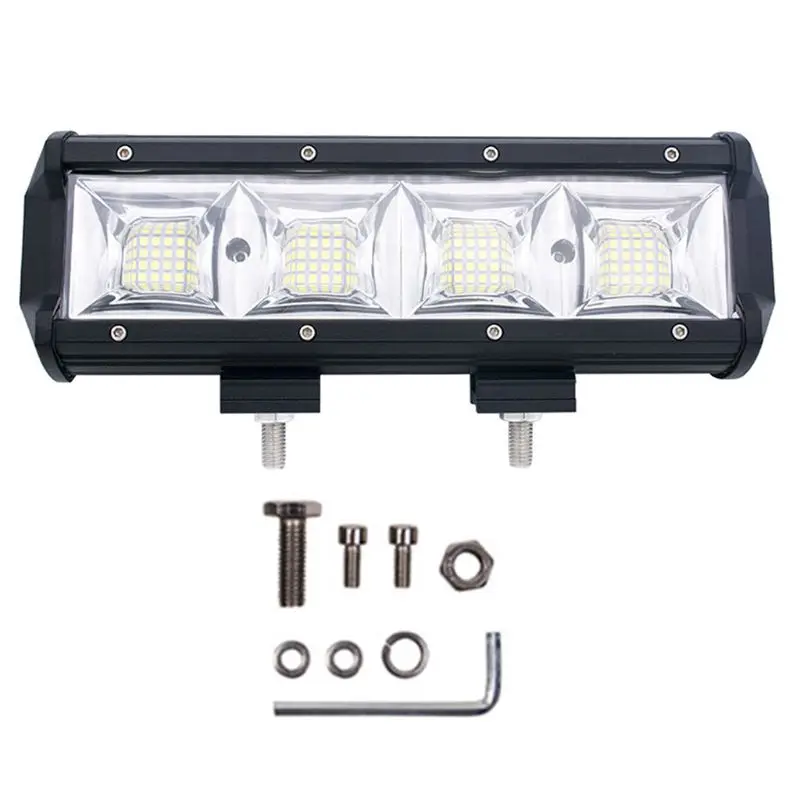 

2019 New 192W Vehicel Headlights 64LEDs Light Bar 9inch Vehicle Work Light LED Truck For SUV
