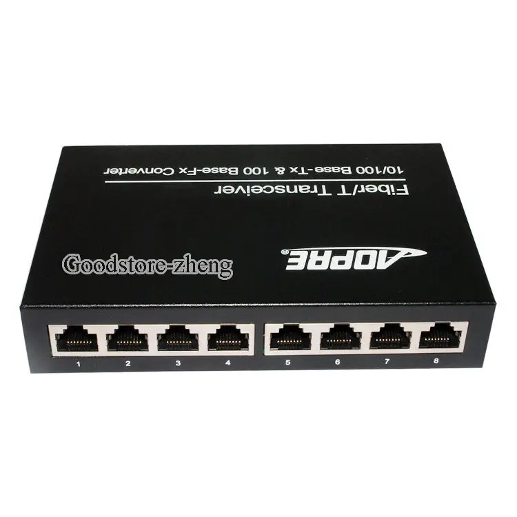 Волоконно оптический медиа конвертер с 8 RJ45 1 SC волоконным портом для HD камеры