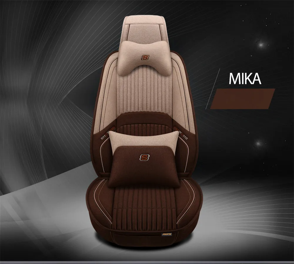 Пользовательские волокна льна сиденья автомобиля деталей интерьера универсальные подушки сиденья Тюнинг автомобилей для hyundai i30 ix35 ix25 Elantra
