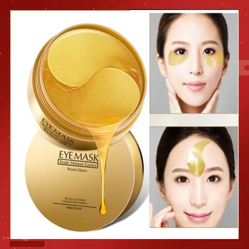 

24K Gold Eye Masks 60pcs Collagen Eye Mask Ageless Sleep Mask Hydrogel Eye Patches Pads Dark Circles Moisturizing Face Mask Care