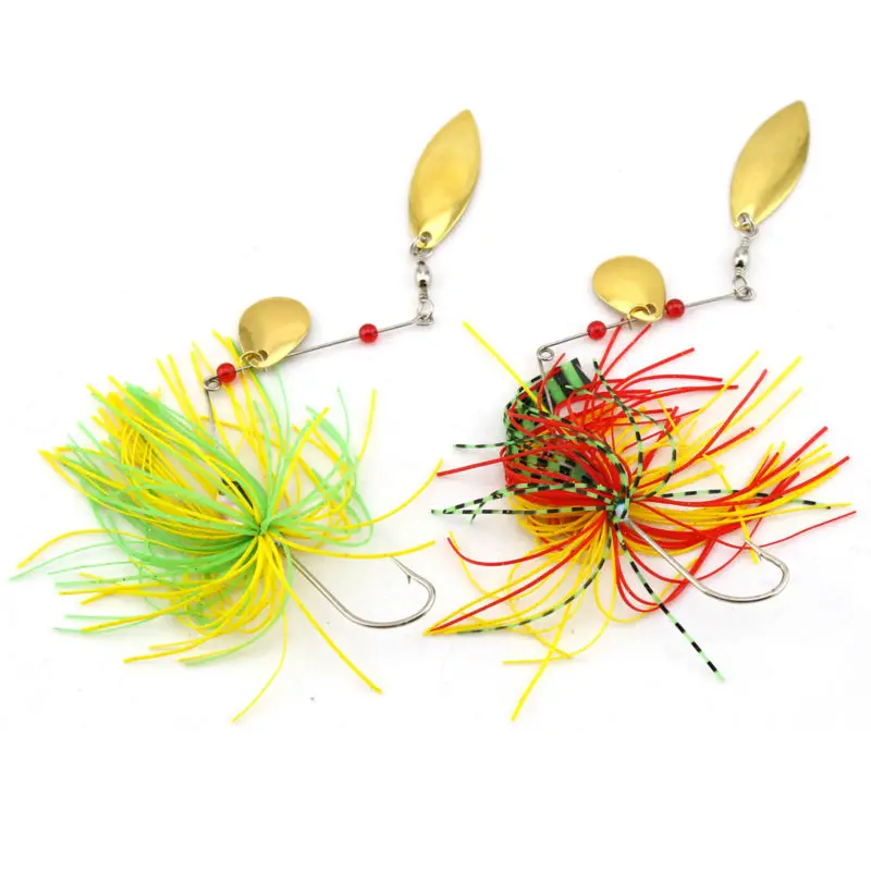 4pcs/lot 18g Spinner Baits Multi Colors Bass Fishing Lure Spoons Single Hook Spinnerbait Soft