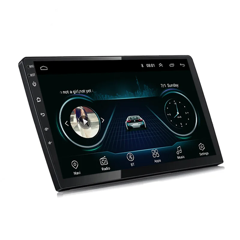 

Ectwodvd 9/10.1inch Android 8.1 Slim Universal Radio Stereo GPS Navigation Head Unit Car Video Audio Player for Any Car Models
