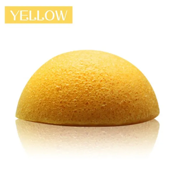 Спонж для лица, очищающая моющая губка для лица Konjac Konnyaku, очищающая губка для отшелушивания, средства для ухода за лицом, средства для макияжа - Цвет: lemon yellow