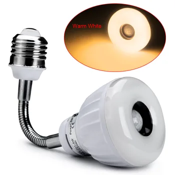 

E27 5W LED Automatic PIR Infrared Sensor Motion Detector Flexible Tube Night Light Bulb for home toilets balcony