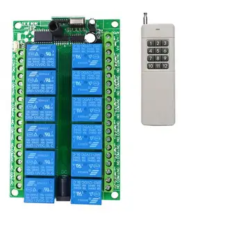 

Long range DC12V 12 V 12CH Wireless Remote Control Switch Transmitter Receiver for Appliances Garage Door light