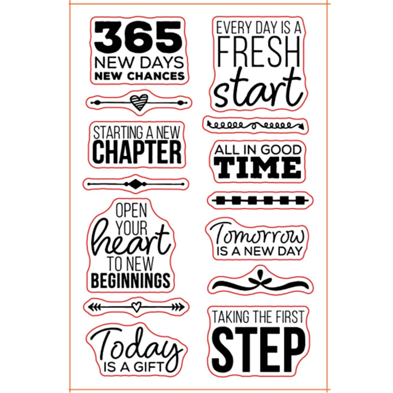 

Days Memory Keeper Transparent Clear Silicone Stamps For DIY Scrapbooking Cards Making Crafts Supplies New 2019