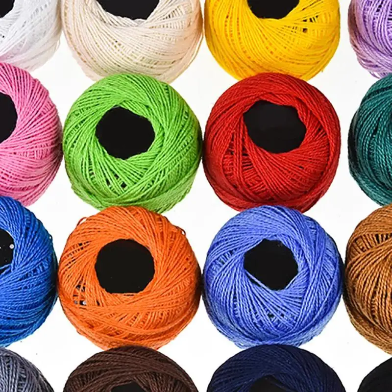 16 шт. DIY ремесло вышивка нить вязание крашение линии Швейные аксессуары хлопок разноцветные случайные швейные нитки