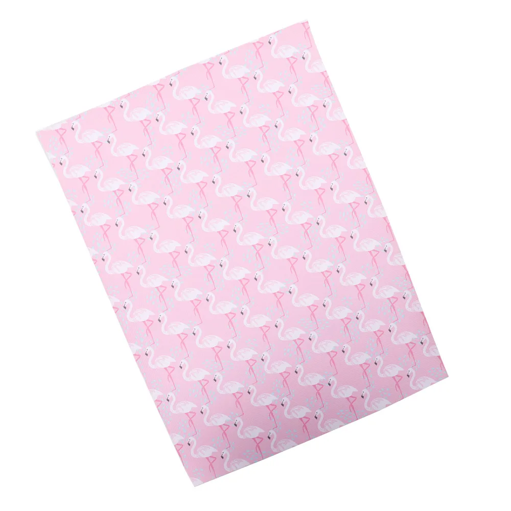 22 см* 30 см Синтетическая кожа ткань Фламинго кактус напечатанный Pu искусственная ткань для DIY мешок обувь материал ручной работы ремесла украшения - Цвет: 02