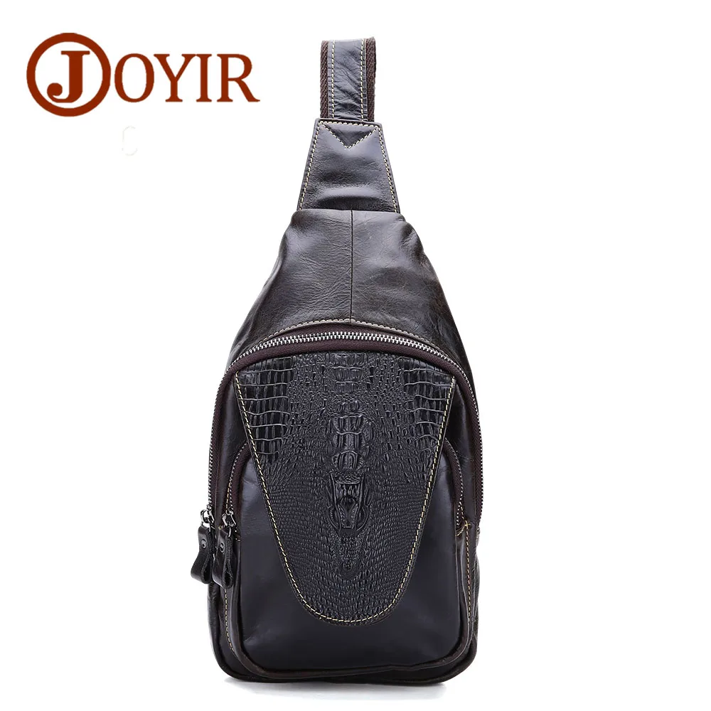 Famous Designer Genuine Leather Men Chest Pack Alligator Pattern ...