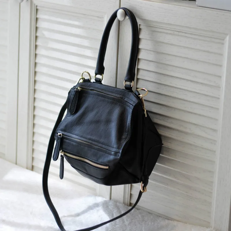 

The first layer of cowhide multi-layer box bag leather handbags shoulder bag Messenger bag new fashion big bag