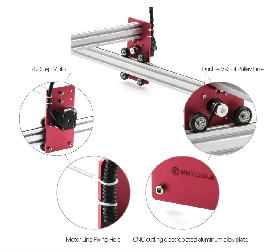 GKTOOLS 45*45 см DIY мини ЧПУ лазерный гравер резак гравировальный станок все металлические рамки Benbox GRBL EleksMaker лучший подарок для маркера