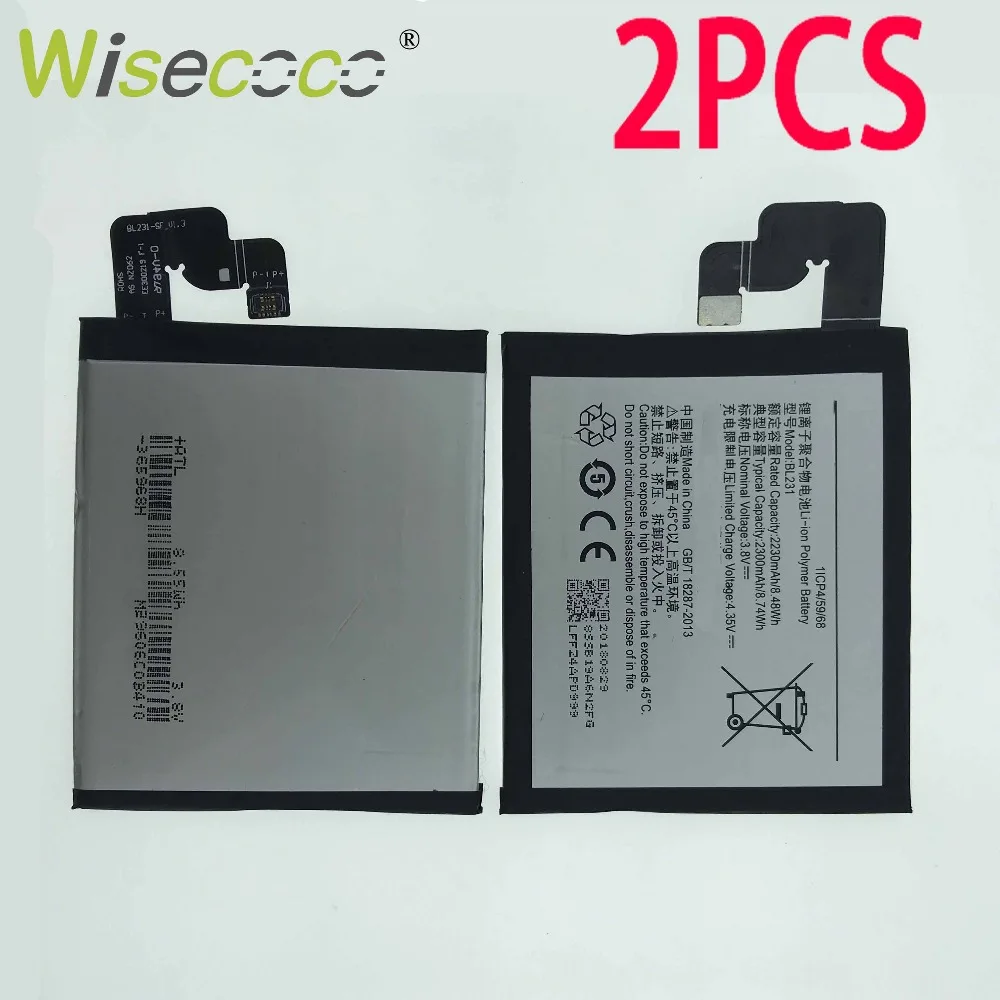 WISECOCO 2 шт./лот в наличии Высококачественный новый 2300 мАч аккумулятор BL231 для Lenovo S90
