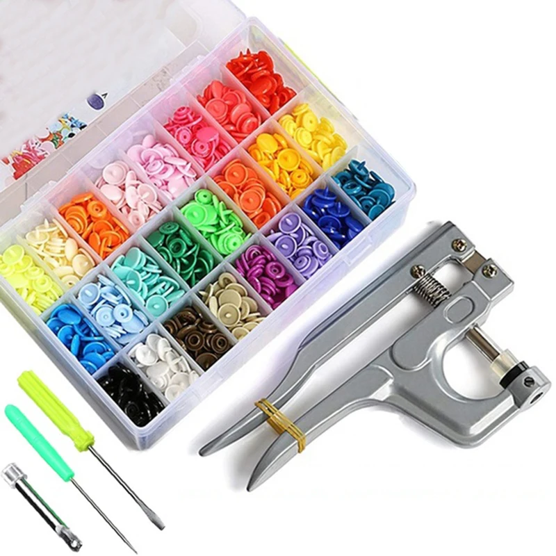 Best 600 960 1200 1440pcs Snaps T5 Plastic Fasteners Punch Poppers Closures Buttons for Cloth Resin Press Stud
