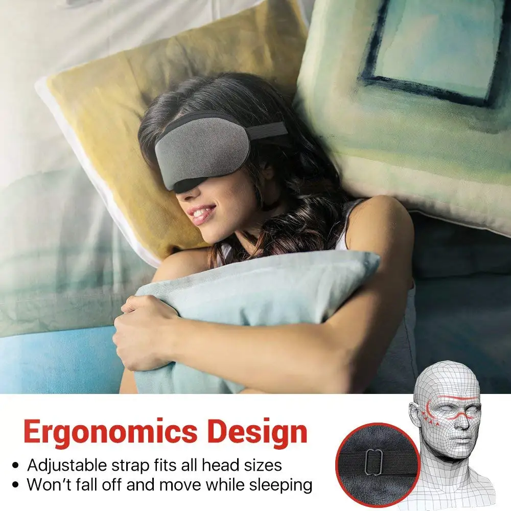 

5PC/Set 3D Sleep Eye Mask Cover Aid Sleep Blindfold USB Heated Cotton Surface Eye Mask For Sleep SPA Soft Adjustable Bandage
