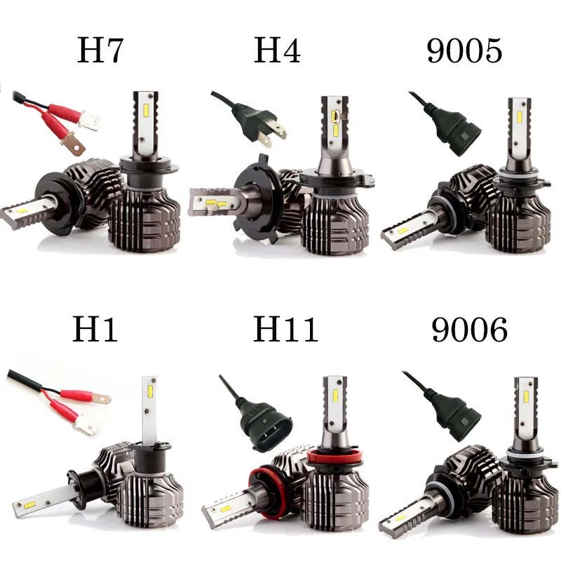 Meetrock 2 шт. csp 9000lm 52 Вт H11 H1 HB3 9005 HB4 9006 H4 H7 светодиодные фары автомобиля источник без вентилятора авто туман лампочки белый 12 В