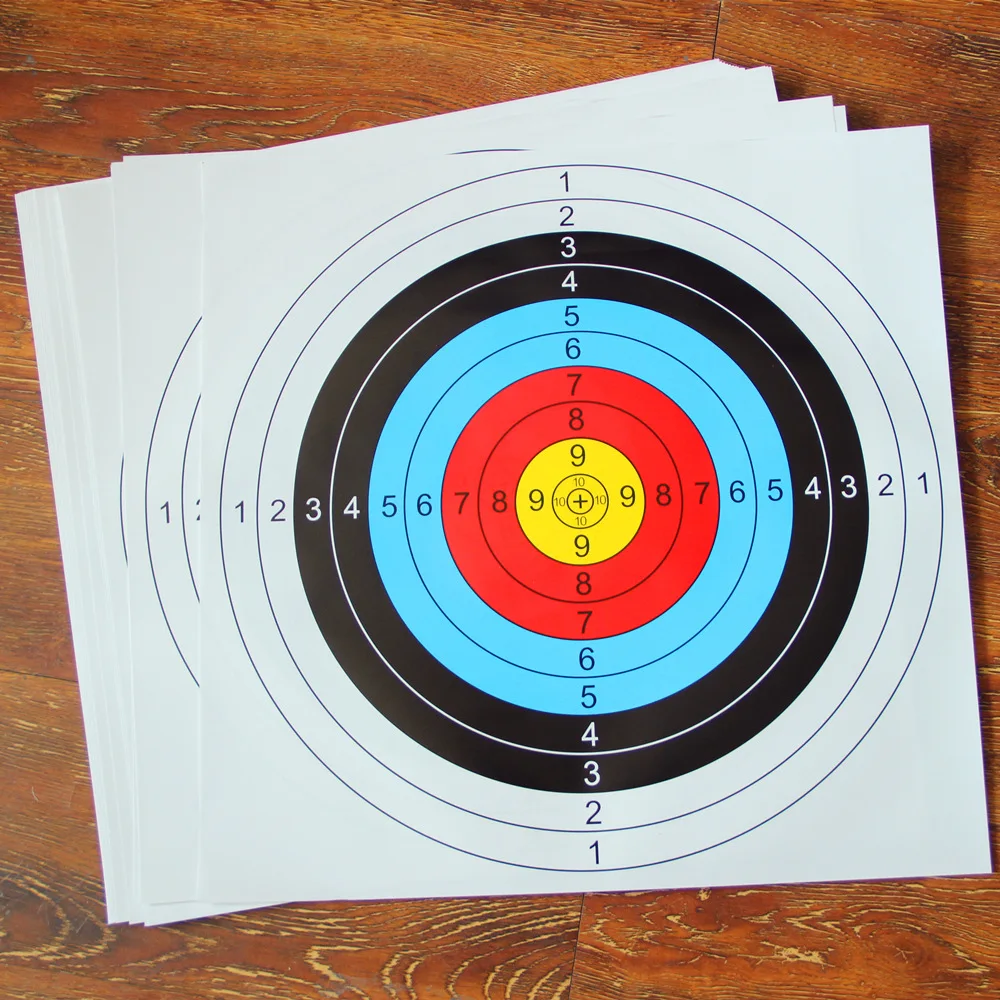 10PCS Professional Shooting Target Paper Archery Targets Bow Arrow Gauge BL 
