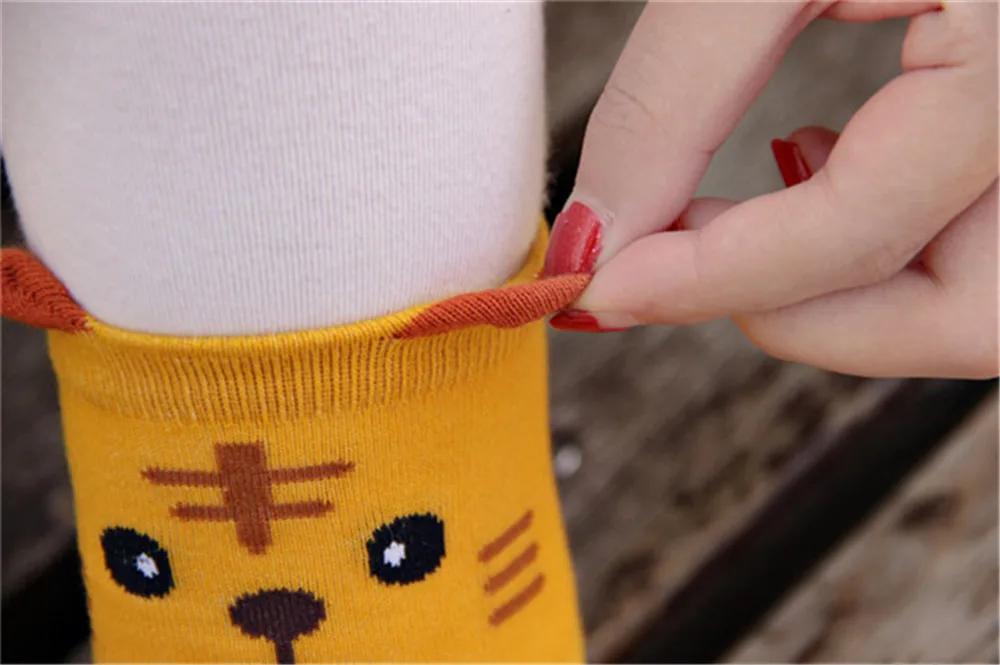 Рекомендуем! Женские носки теплые 5 пар/лот осень-зима милые хлопковые носки для собак женские и женские цветные забавные носки с животными