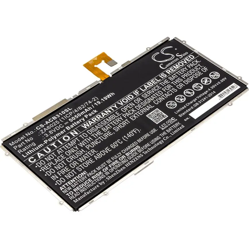 Аккумулятор Cameron Sino 5050mah для ACER B3 A10 K154 K3BF Iconia One 10 ZA6025|Аккумуляторы мобильных