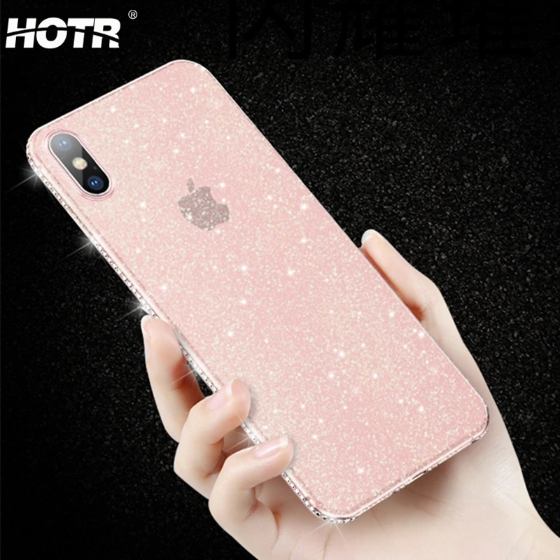 

Shiny Bling Diamond Case for iphone X XS XR XS Max Soft Silicone Glitter Cover for Apple 6 6s 7 8 plus Clear TPU Gel Back Case