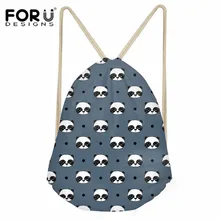 FORUDESIGNS/Повседневный женский рюкзак с рисунком панды в горошек; маленький рюкзак для девочек и мальчиков; модная детская школьная сумка