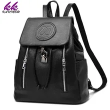 KAKINSU Fashion Leather Backpack Women Bags Preppy Style Backpack Girls School Bags Zipper Shoulder Women’s Back Pack