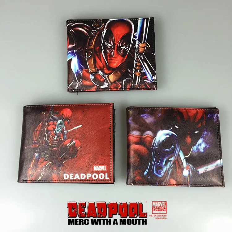 Diffuse Deadpool супергерой comics базовый складной кошелек с отделением для карт короткий