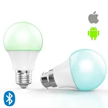 E27 Magic Blue 4,5 Вт RGBW Светодиодная лампа Bluetooth 4,0 smart лампы освещения изменение цвета Затемнения AC85-265V для дома, отеля