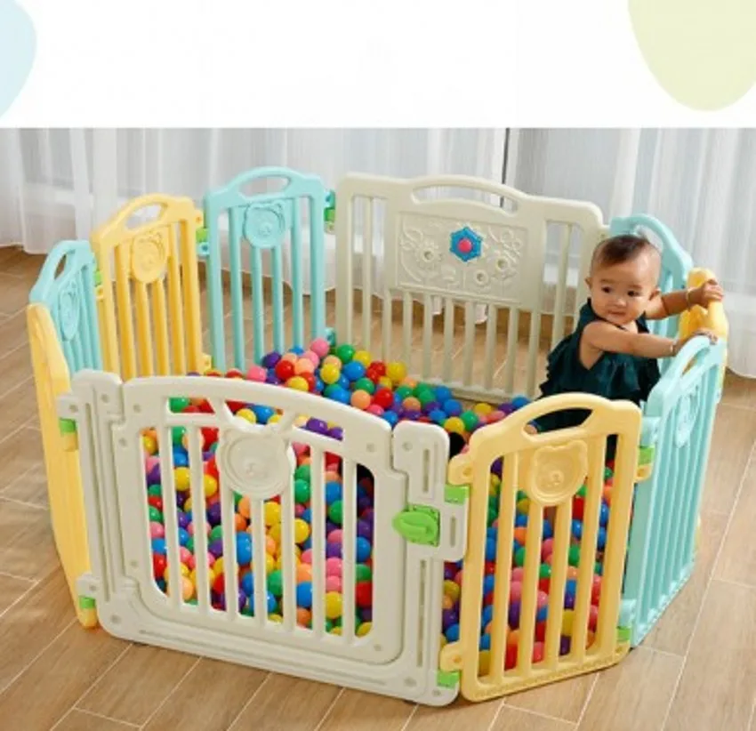 

Hot Safe Baby Playpens Baby Toddler Learning Walking Activity Protection Fence Kids Child Play Fence Can Mix Colors